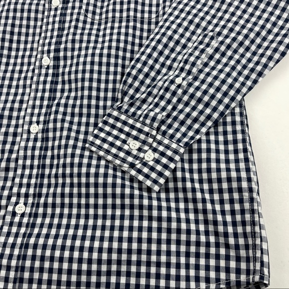 Chef Works Button Down Shirt Mens Medium Blue White Plaid - Picture 5 of 8